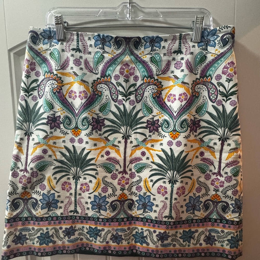 Talbots Multicolor Floral Pencil Skirt
